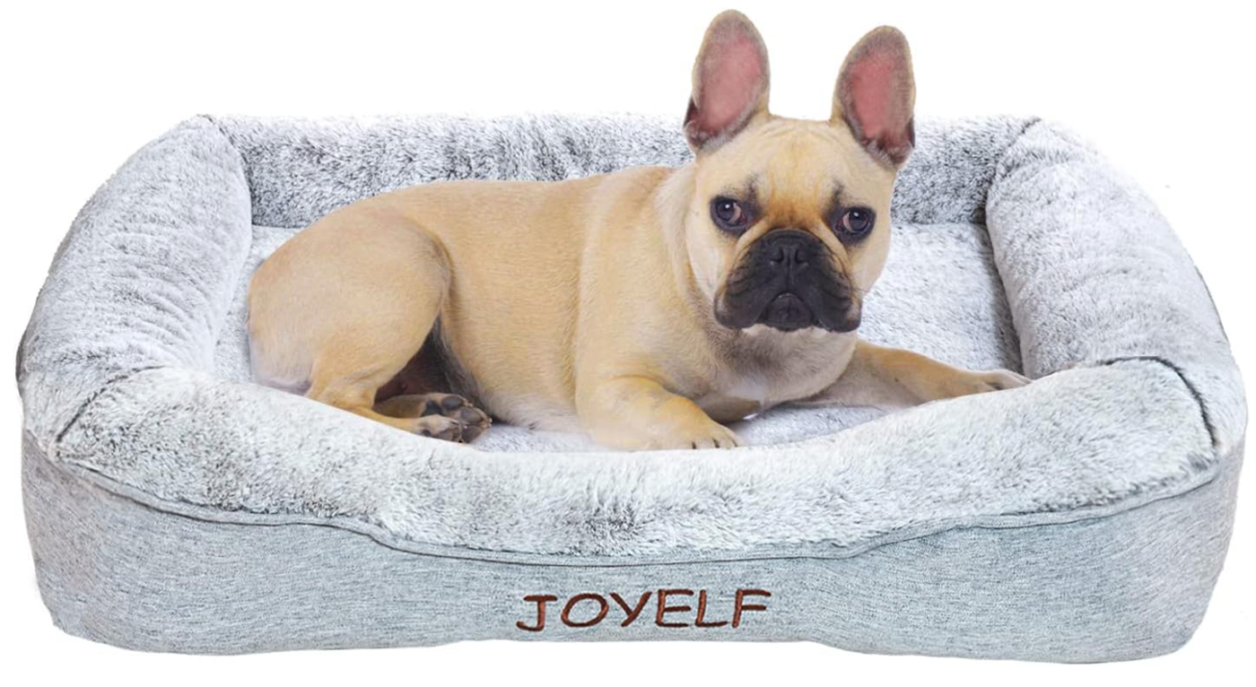 Joyelf small dog bed with French bulldog