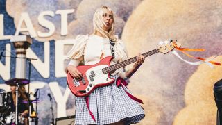 Georgia Davies of The Last Dinner Party performs onstage during Tramlines at Hillsborough Park on July 27, 2025 in Sheffield, England.