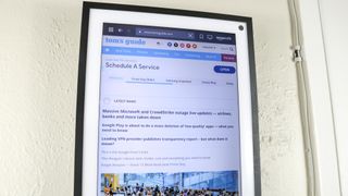 Browsing the web using Amazon's Silk browser on the Echo Show 15