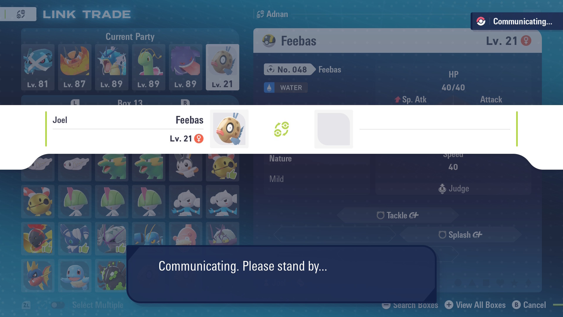Feebas in Pokemon Legends ZA