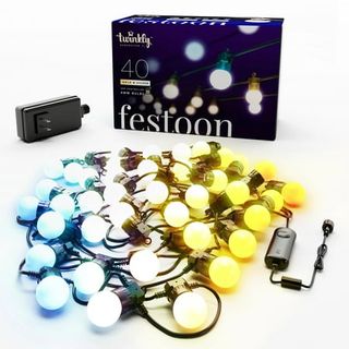 Twinkly Festoon App-Controlled Smart Led 40 Aww (warm/cool White) Light String