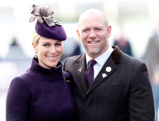 Zara Tindall and Mike Tindall attend day 4 'Gold Cup Day' of the Cheltenham Festival 2020