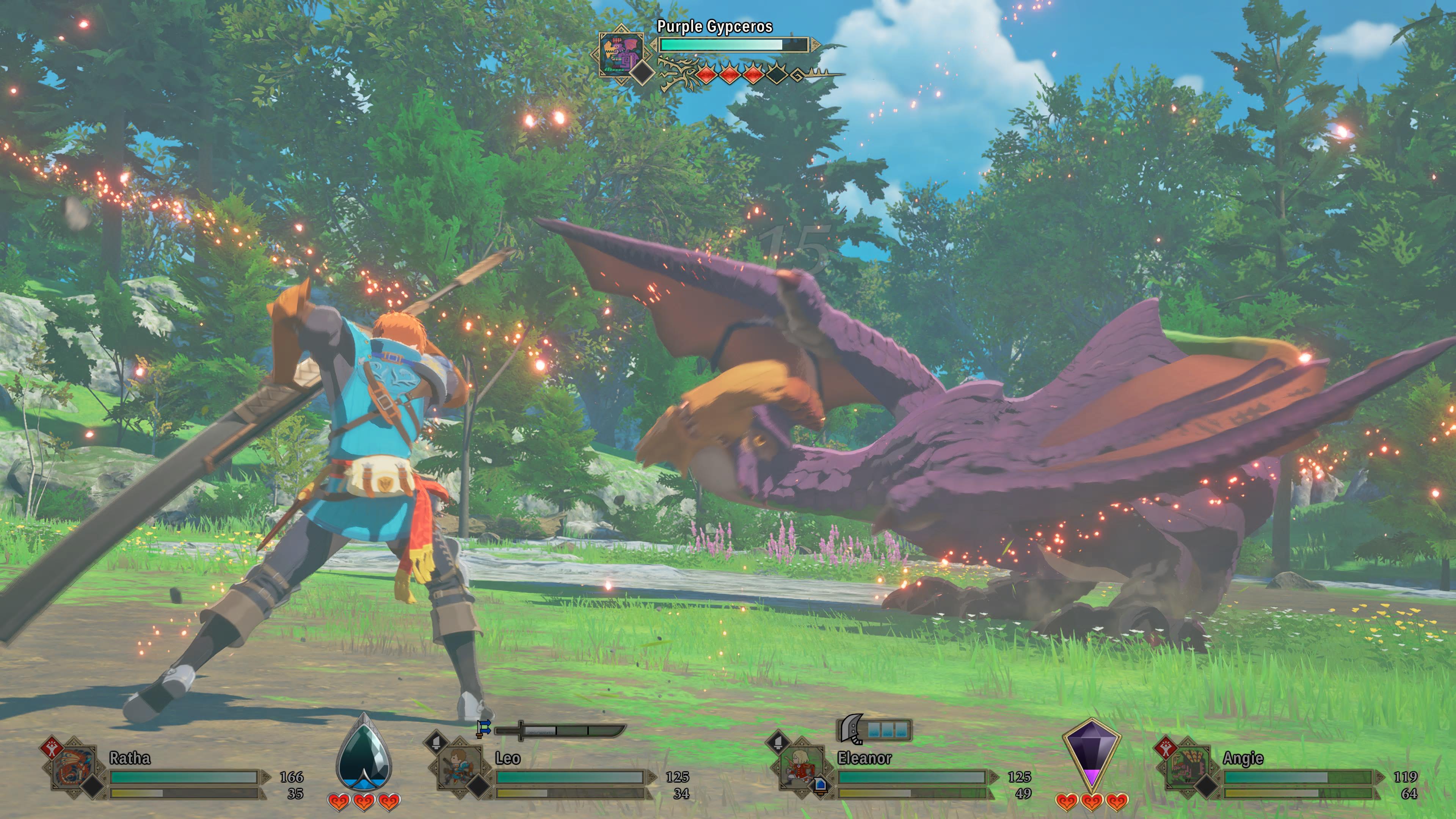 Monster Hunter 3 screens, colourful anime style game images