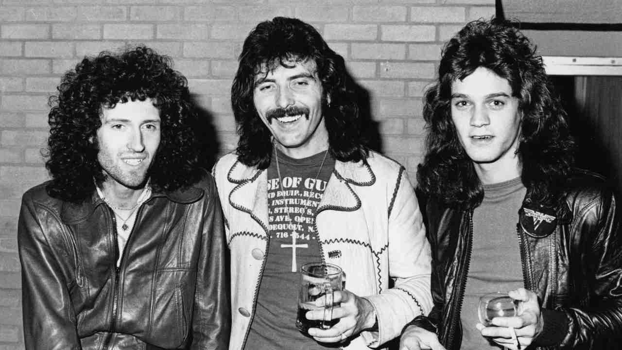 Brian May, Tony Iommi and Eddie Van Halen in 1978