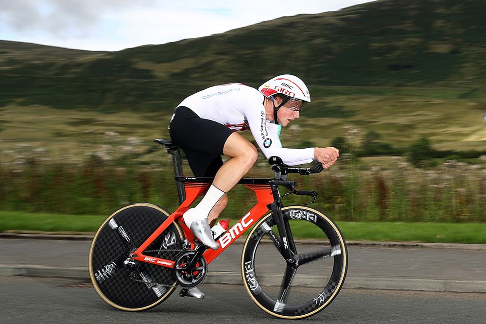 Stefan K&uuml;ng (Switzerland) struggled a little on the rolling course