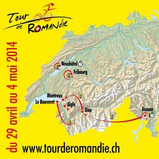 The 2014 Tour of Romandie route