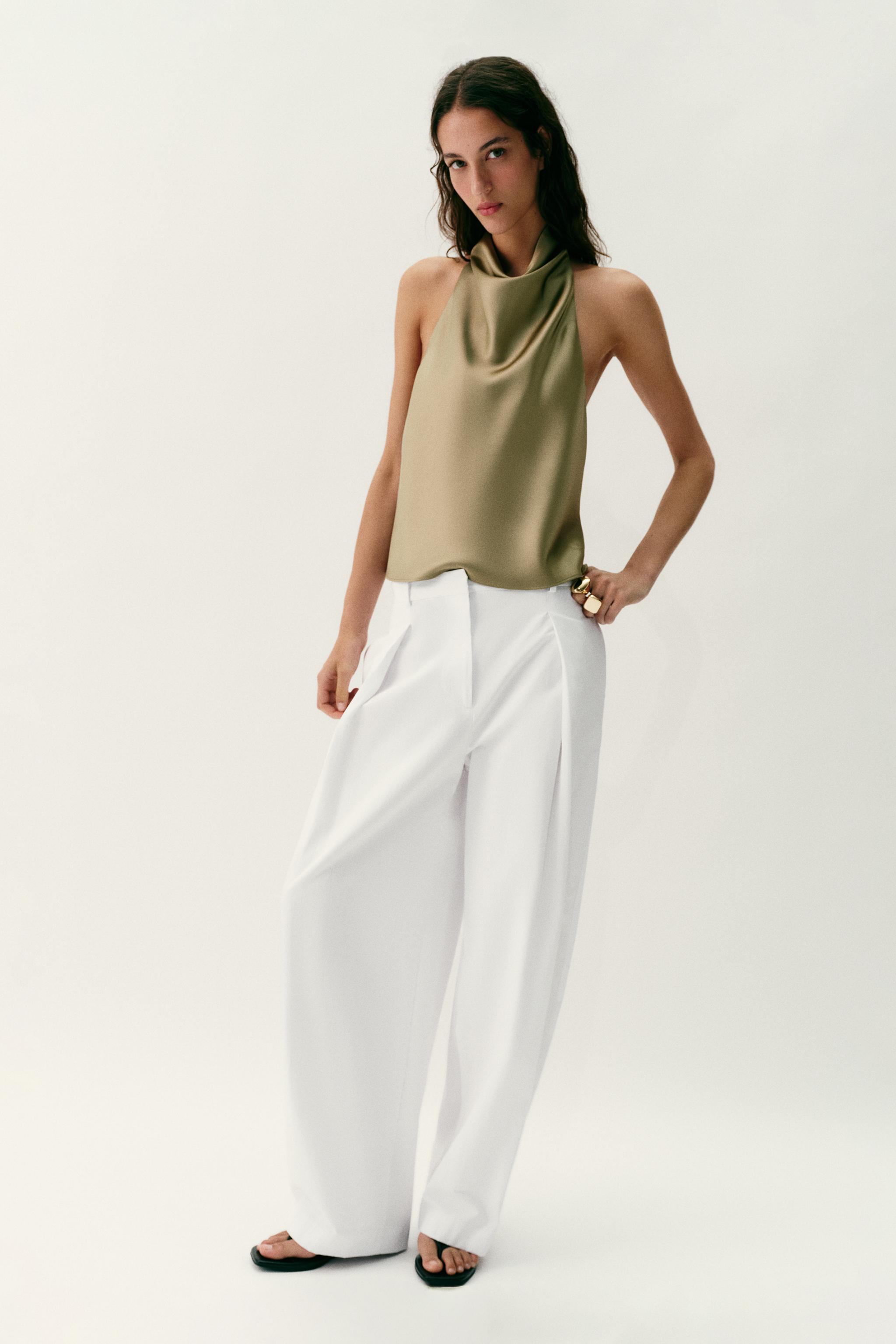 Satin Effect Halter Top