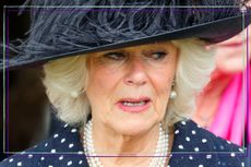 Camilla Queen Consort looking upset