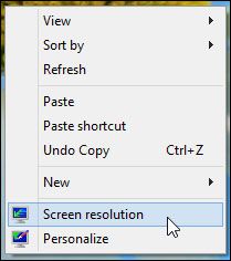 Select Screen Resolution