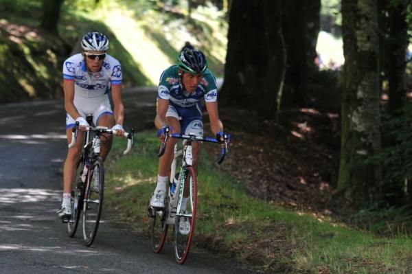 &eacute;r&ocirc;me Coppel (Saur - Sojasun) fought it out for the mountain points