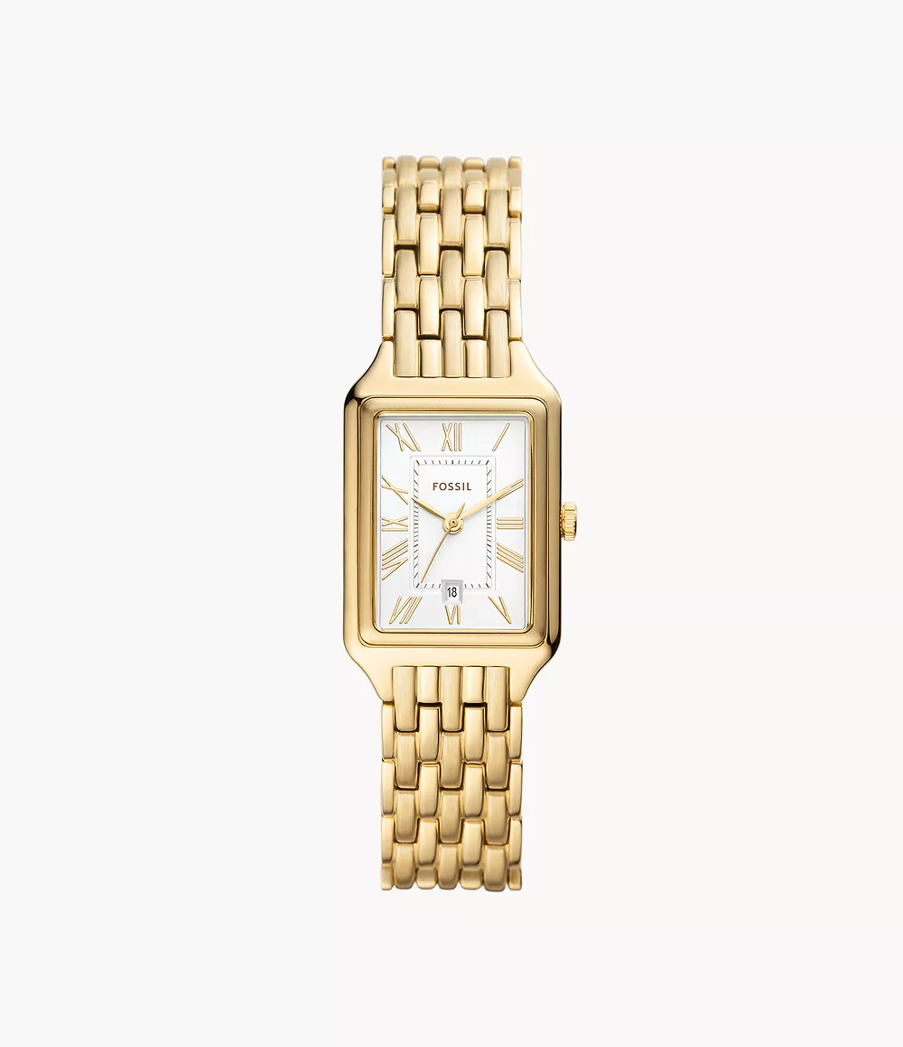 Fossil, Raquel Three-Hand Date Gold-Tone Stainless Steel Watch