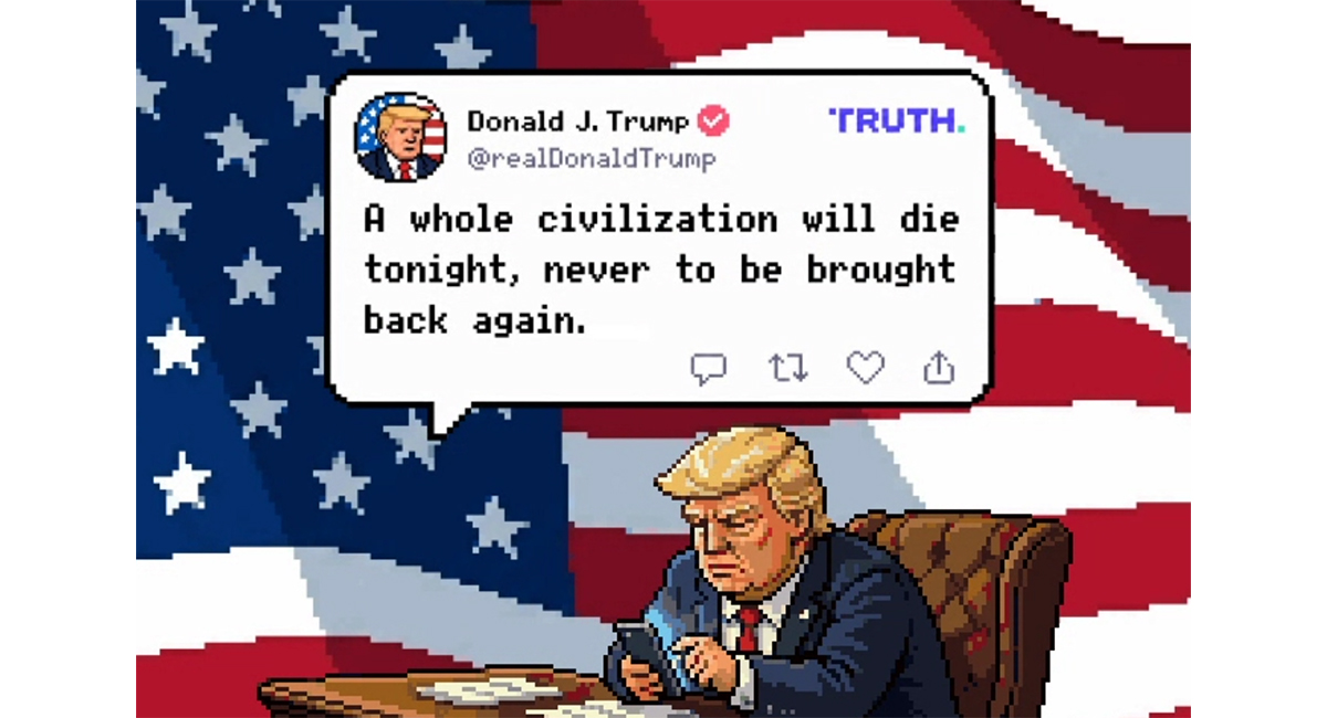 An image from a video game about Donald Trump's Iran War
