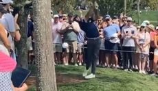 Max Homa's golf ball flies past the camera