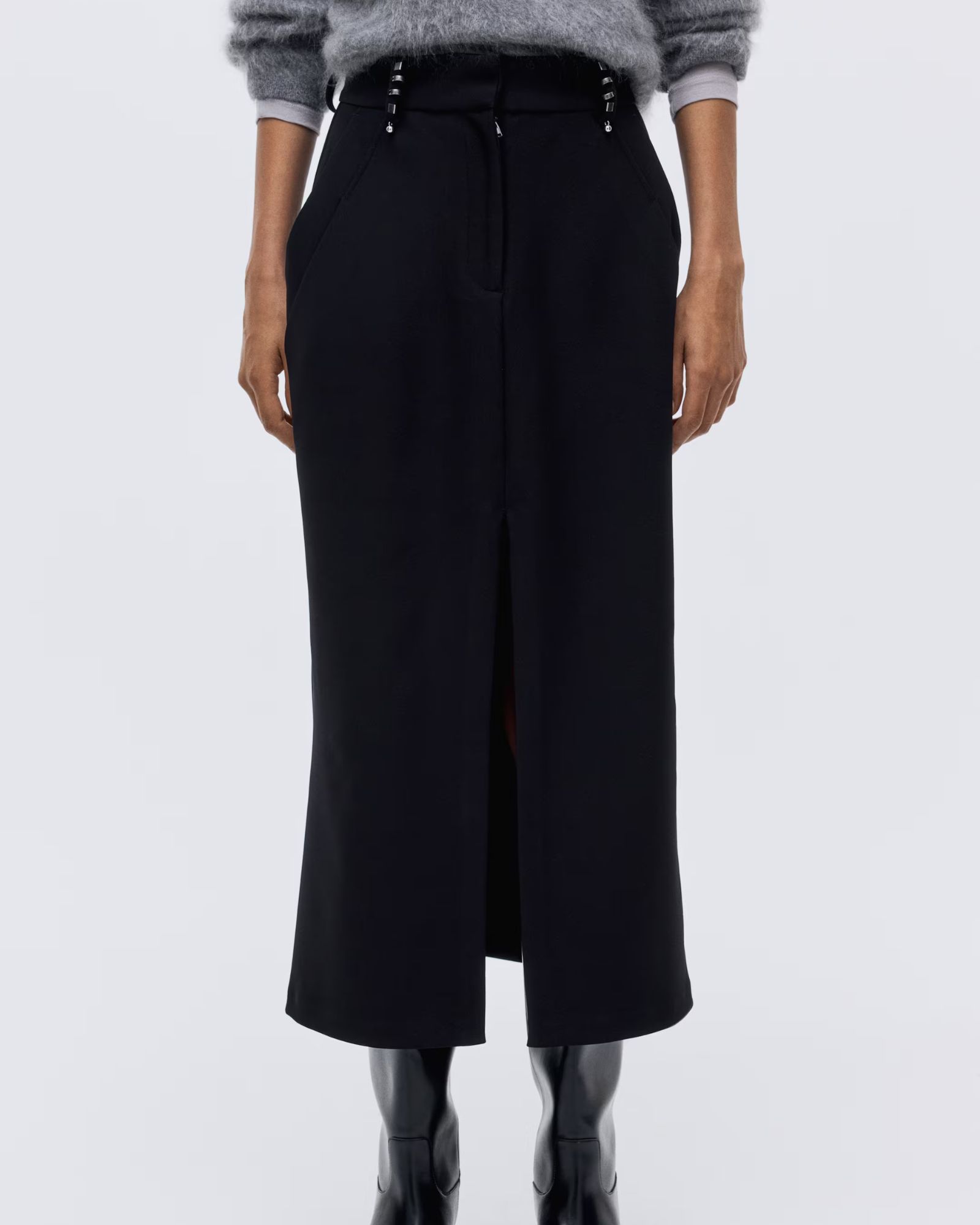 H&M Rivet-Detail Pencil Skirt