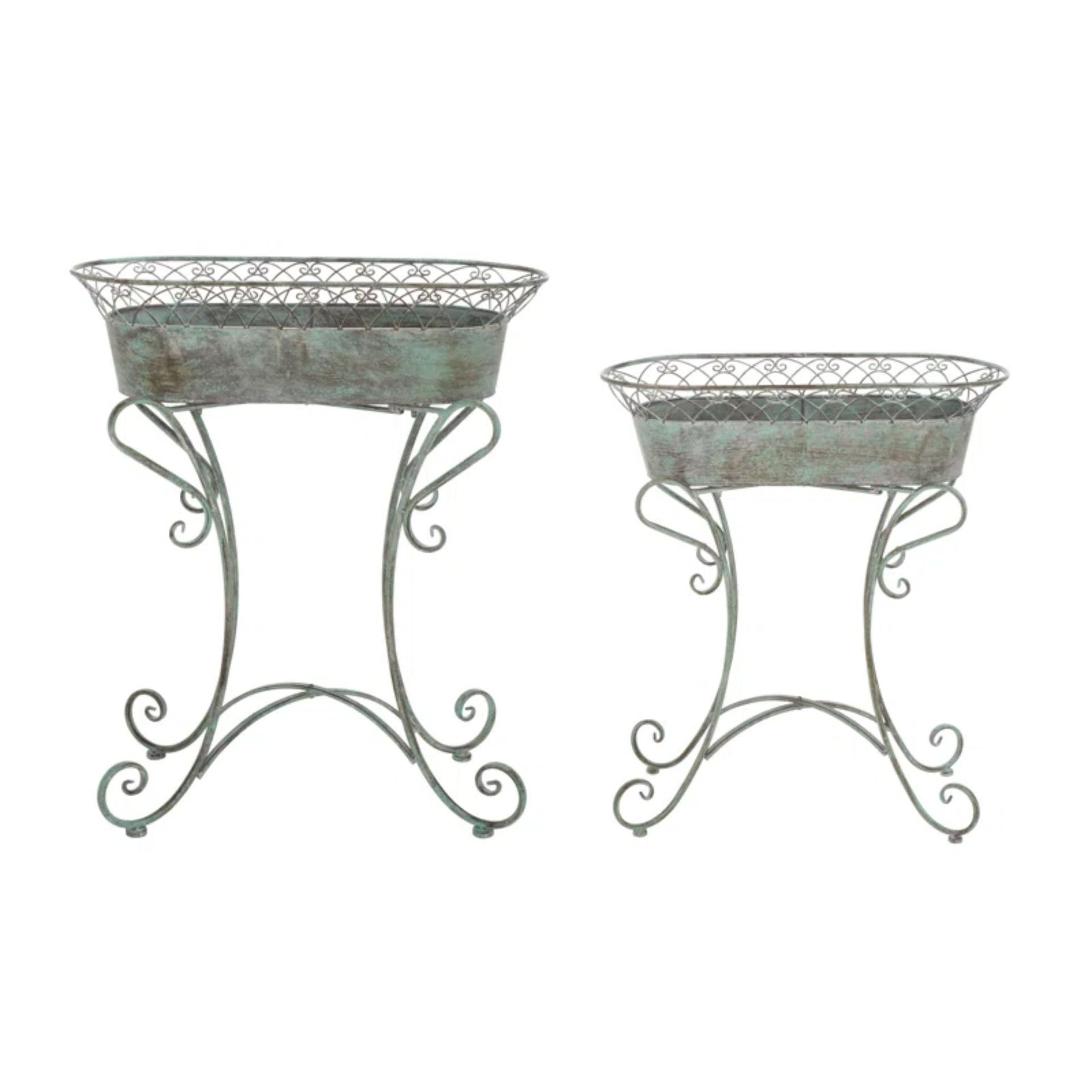 Elmo 2 - Piece Iron Pot Planter Set