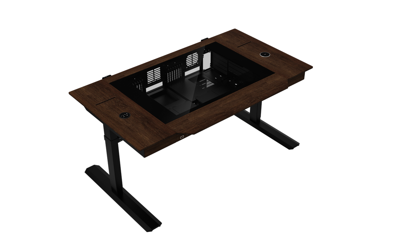 The Lian Li DK07 Wood motorized standing desk