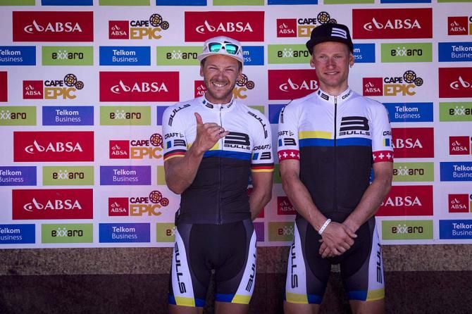 Stage winners Karl Platt (Germany) and Urs Huber (Switzerland) of Bulls
