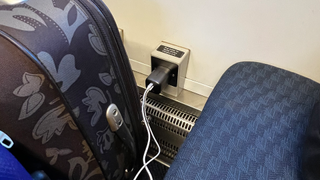 USB Plug on London Underground train
