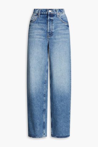 Spinner Skimp Faded High-Rise Wide-Leg Jeans