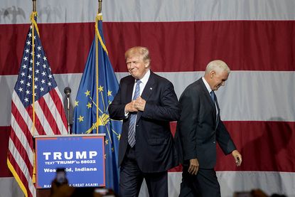 Donald Trump and Indiana Gov. Mike Pence