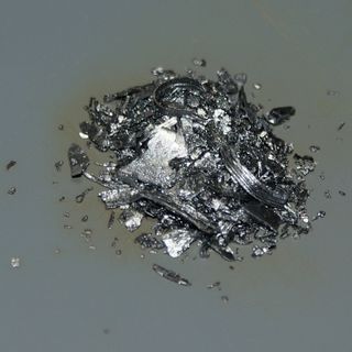 Iodine is a bluish-black, lustrous solid.