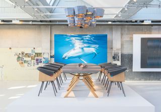 the Plastic Whale Circular Collection; high-end office furniture that is made from plastic fished-out of Amsterdam’s canals