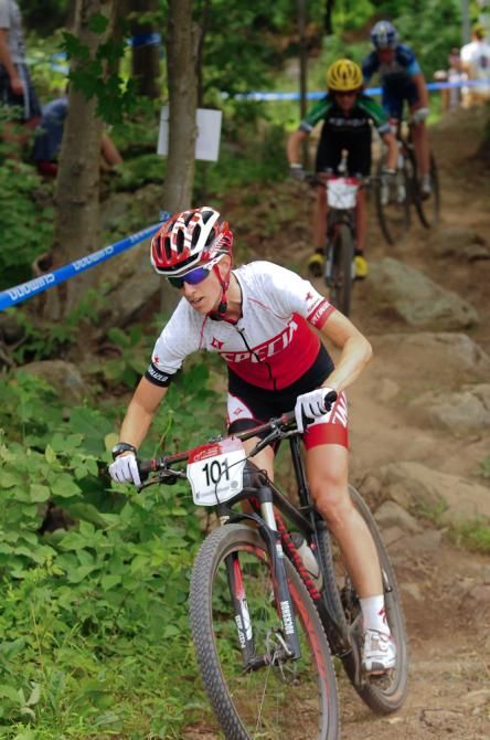 Lea Davison (Specialized) on her way to her second victory of the weekend.