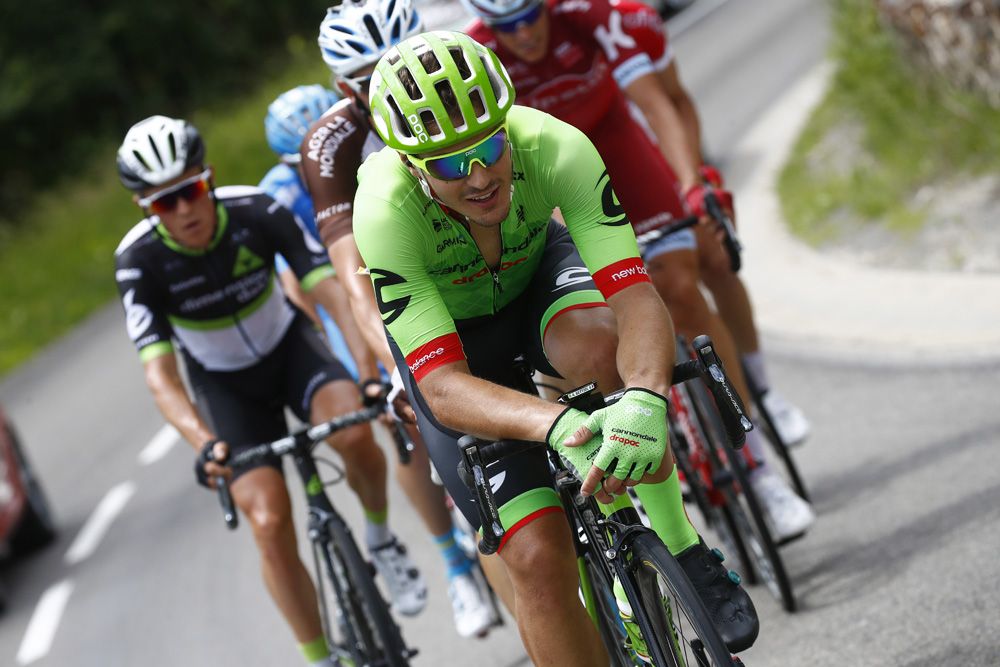 Alberto Bettiol on the front of the attack of the day