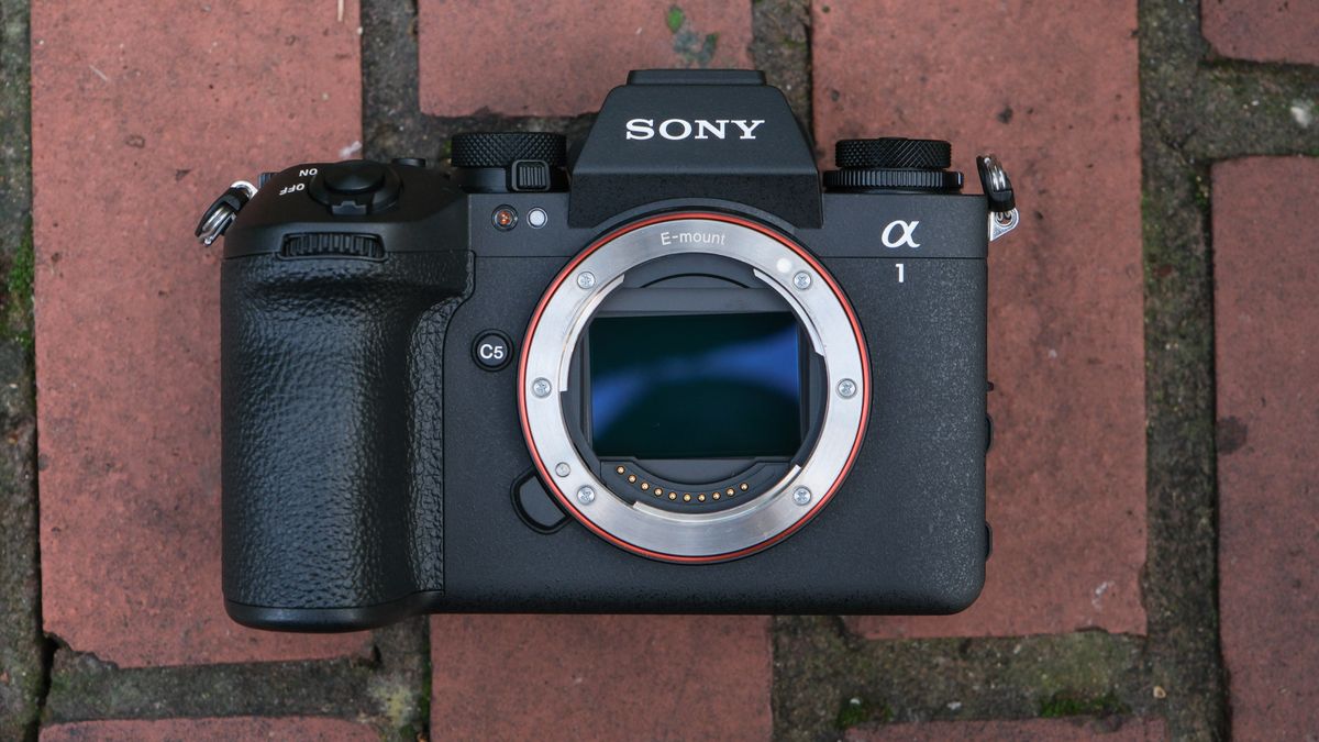 Sony a1 II camera on a brick wall