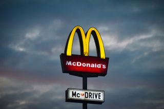 A McDonald's Drive Thru sign