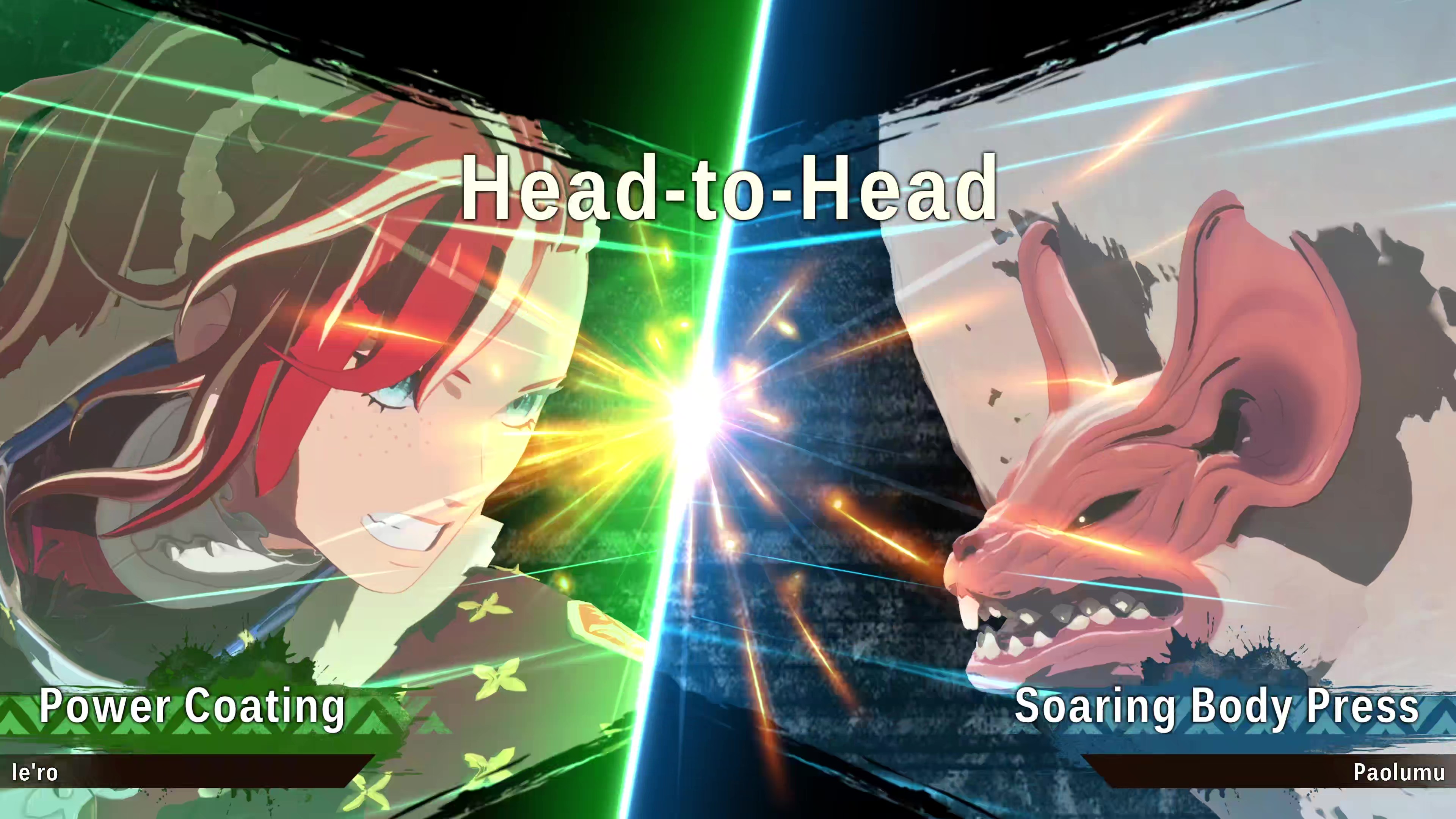 Personally taken in-game screenshot of my player character beating a Paolumu in a Head-to-Head engagement in Monster Hunter Stories 3: Twisted Reflection