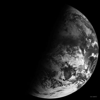 The December solstice is seen from space in this satellite image captured at the start of the decade, on Dec. 21, 2010. The December solstice occurs when the sun reaches its southernmost position in Earth's sky — which is possible thanks to the planet's tilted axis — and marks the changing of the seasons.