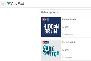 Anypod screenshot Hidden Brain podcast