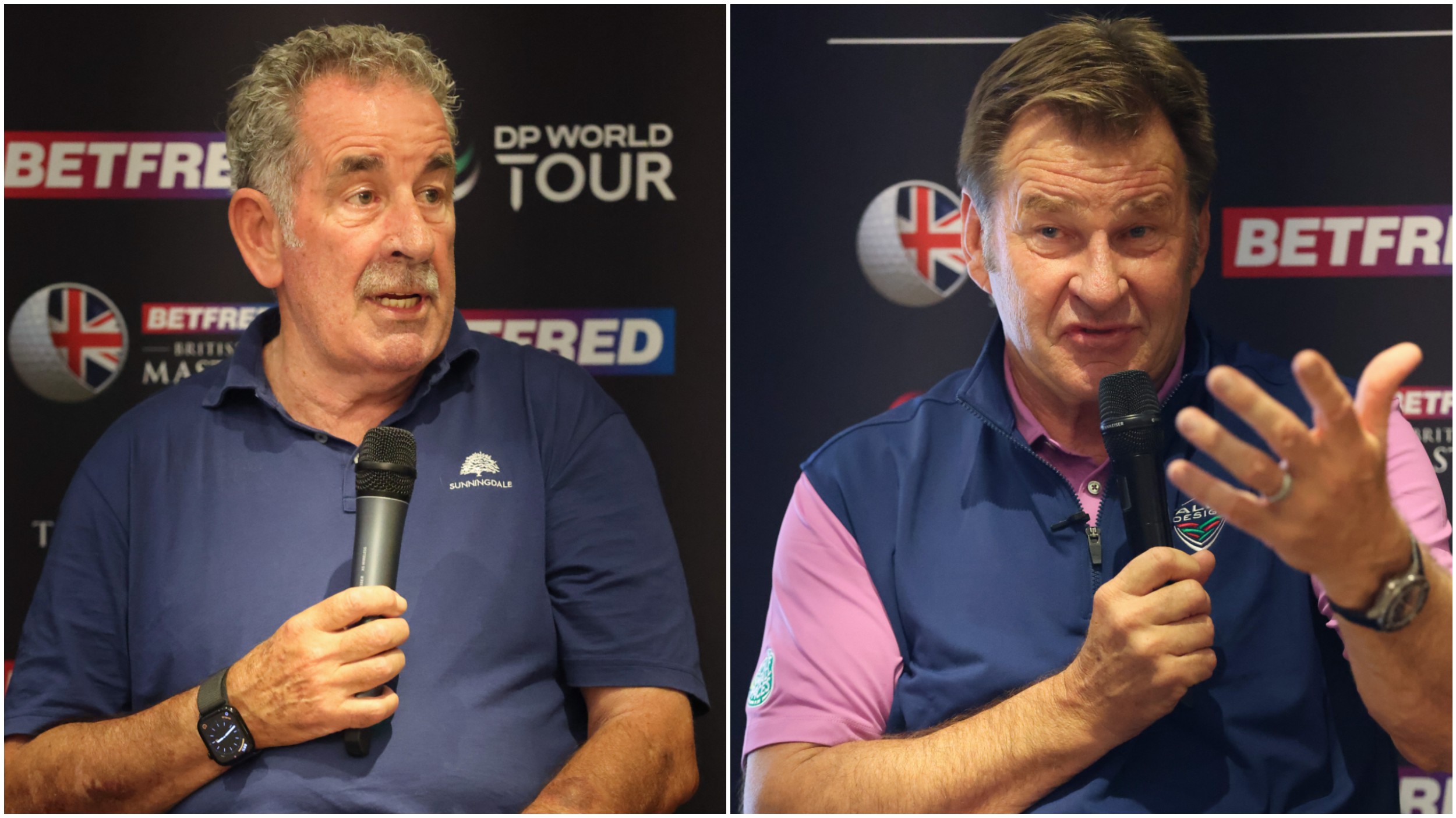 Sam Torrance and Sir Nick Faldo at the Betfred British Masters