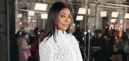 Gabrielle Union-Wade wore all lace to the Michael Kors' Fall/Winter 2024 show at New York Fashion Week