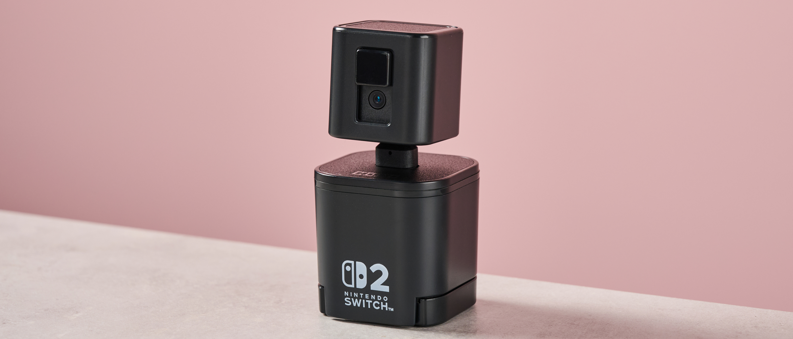 Hori USB Camera for Nintendo Switch 2 on pink background