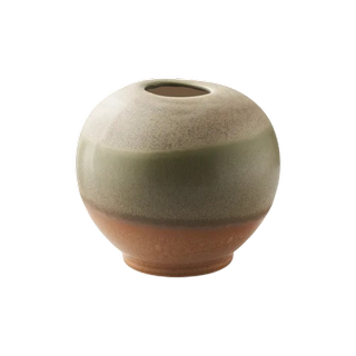 sage green and terracotta vase