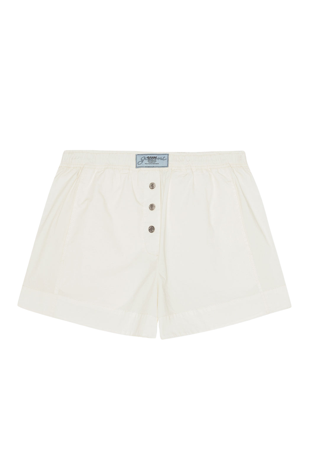 White Cotton Shorts