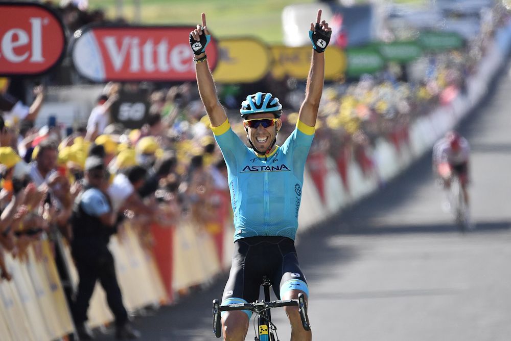 Omar Fraile (Astana) wins stage 14 at the Tour de France