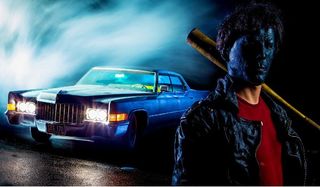 Boogeyman Pop the killer stands with his bat in front of his car