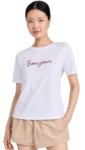 Kule Women's the Modern Bonjour Tee, White, L