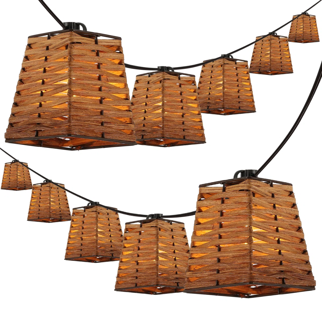 Bayou Breeze, Outdoor 10 ft. Vintage Woven String Lights
