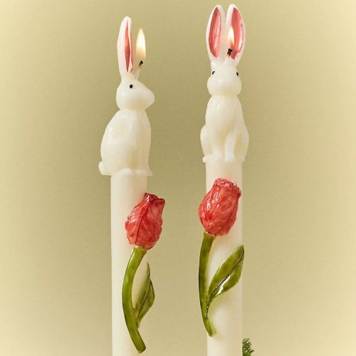 Bunny Taper Candles, Set of 2