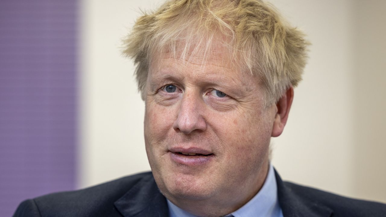 Boris Johnson on a visit to Stockton-on-Tees