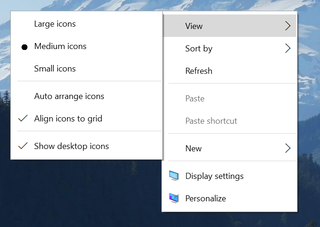 Windows 10 context menu