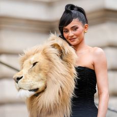 Kylie Jenner is seen, outside Schiaparelli, during the Paris Fashion Week - Haute Couture Sring Summer 2023 on January 23, 2023 in Paris, France