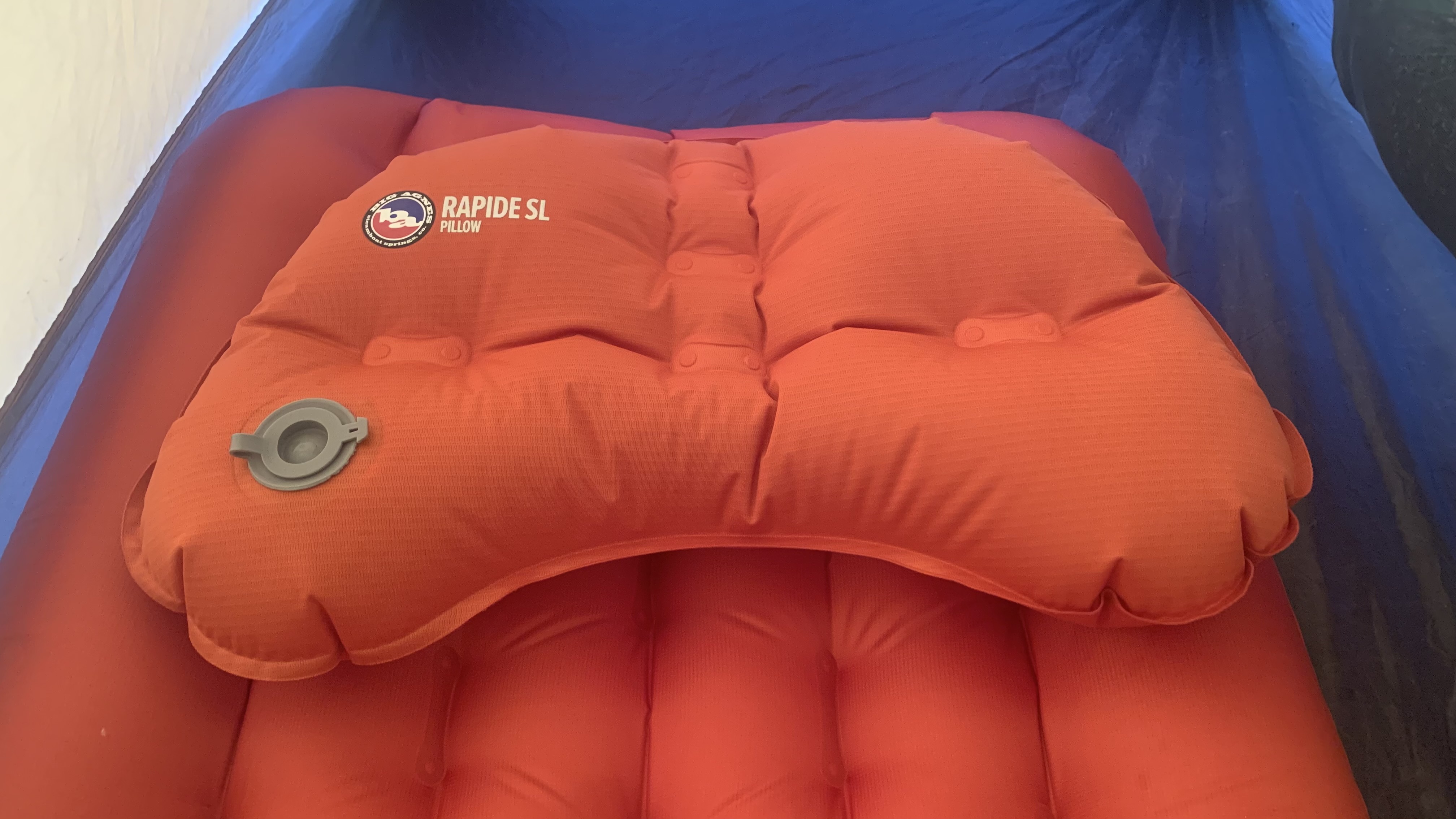 Big Agnes Rapide SL sleeping pad and pillow in tent