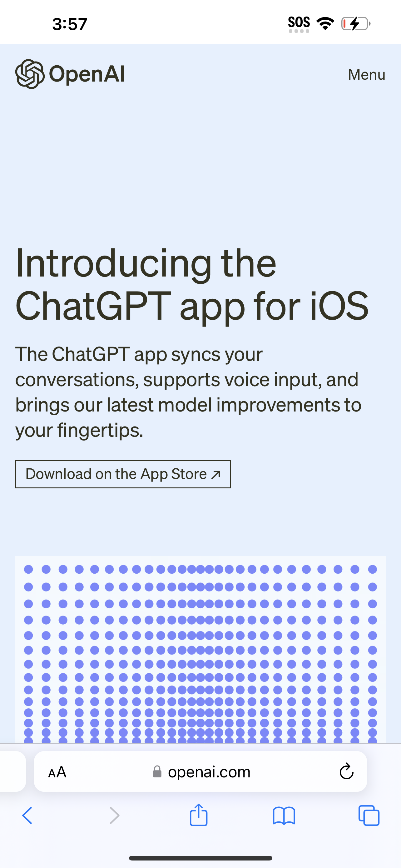 ChatGPT on iOS