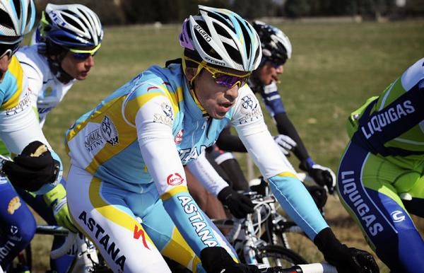 Alberto Contador (Astana) in the Paris-Nice peloton.