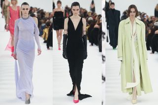 Various looks from the Givenchy AW23 catwalk show presented during Paris Fashion Week AW23